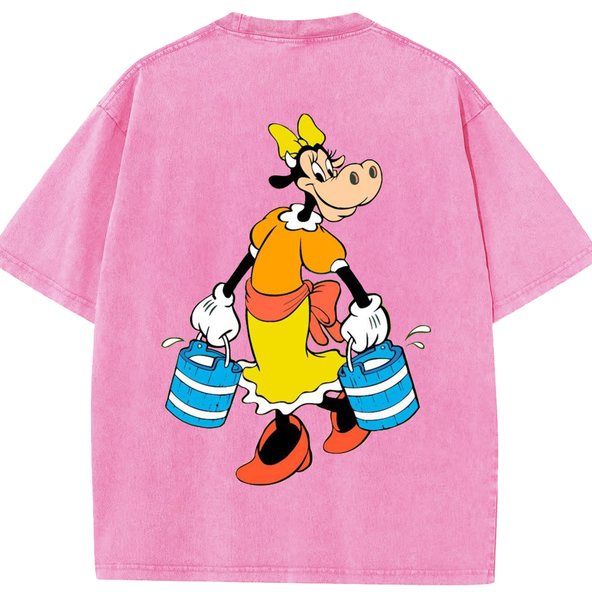 （画像用） ミッキーマウス Mickey Mouse 綿100% ヴィンテージ風 半袖Tシャツ（背面プリント）